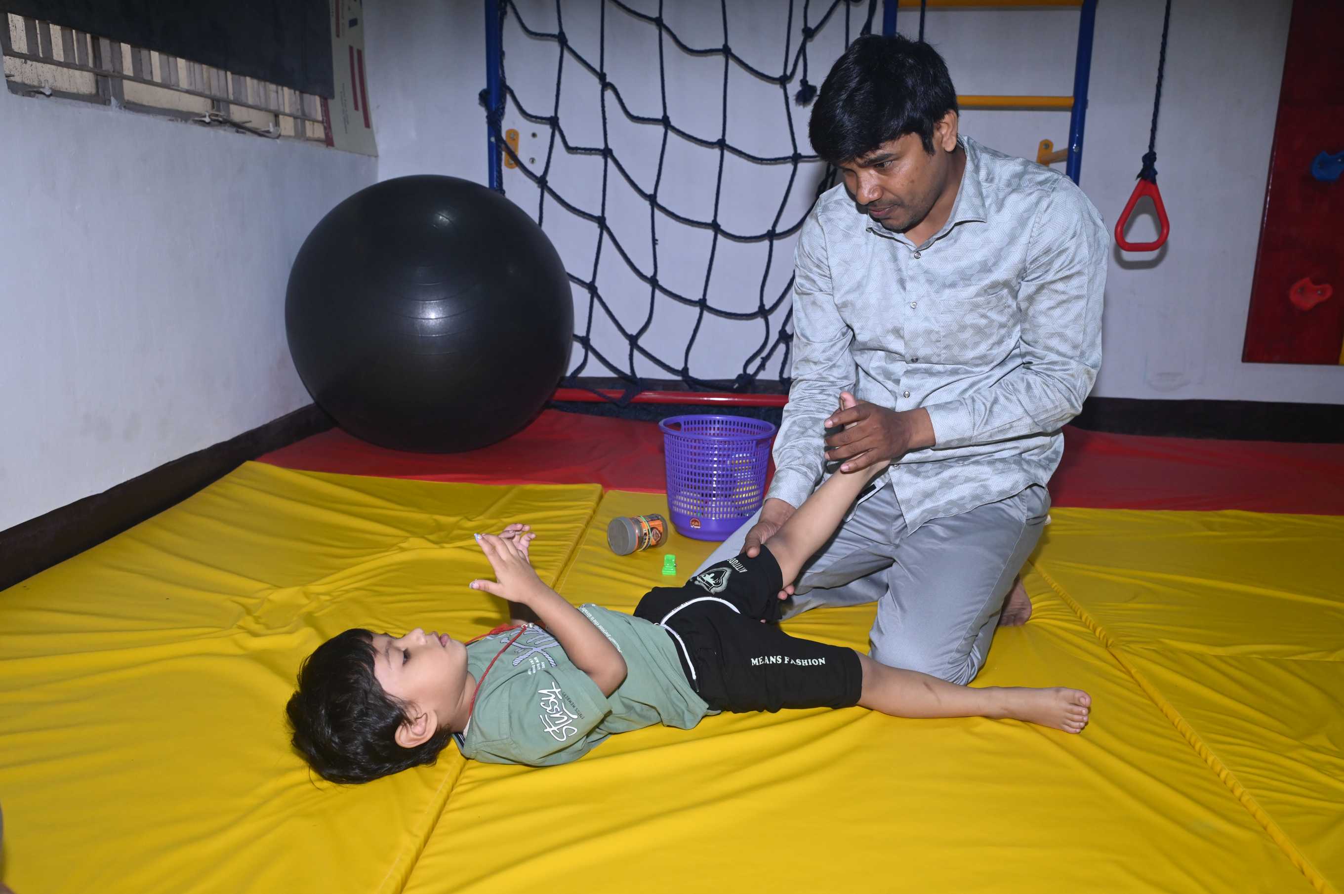 Therapist with child